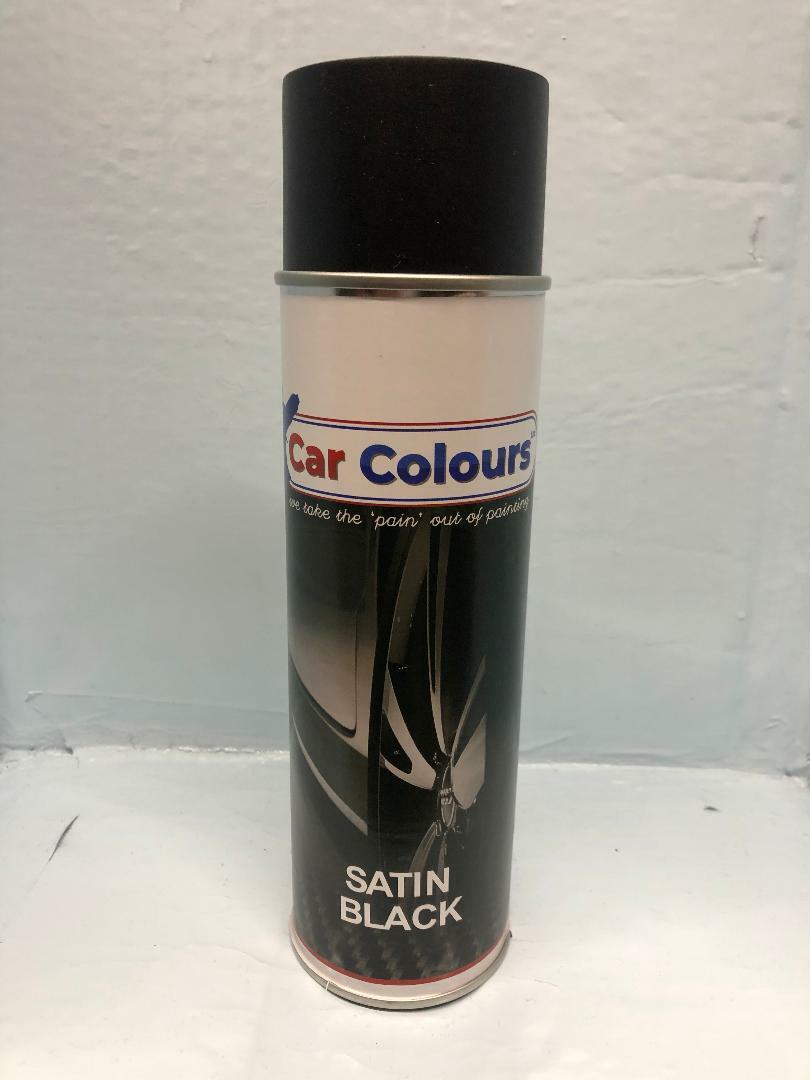 SATIN BLACK AEROSOL SPRAY PAINT RATTLE CAN HIGH QUALITY FREE POSTAGE