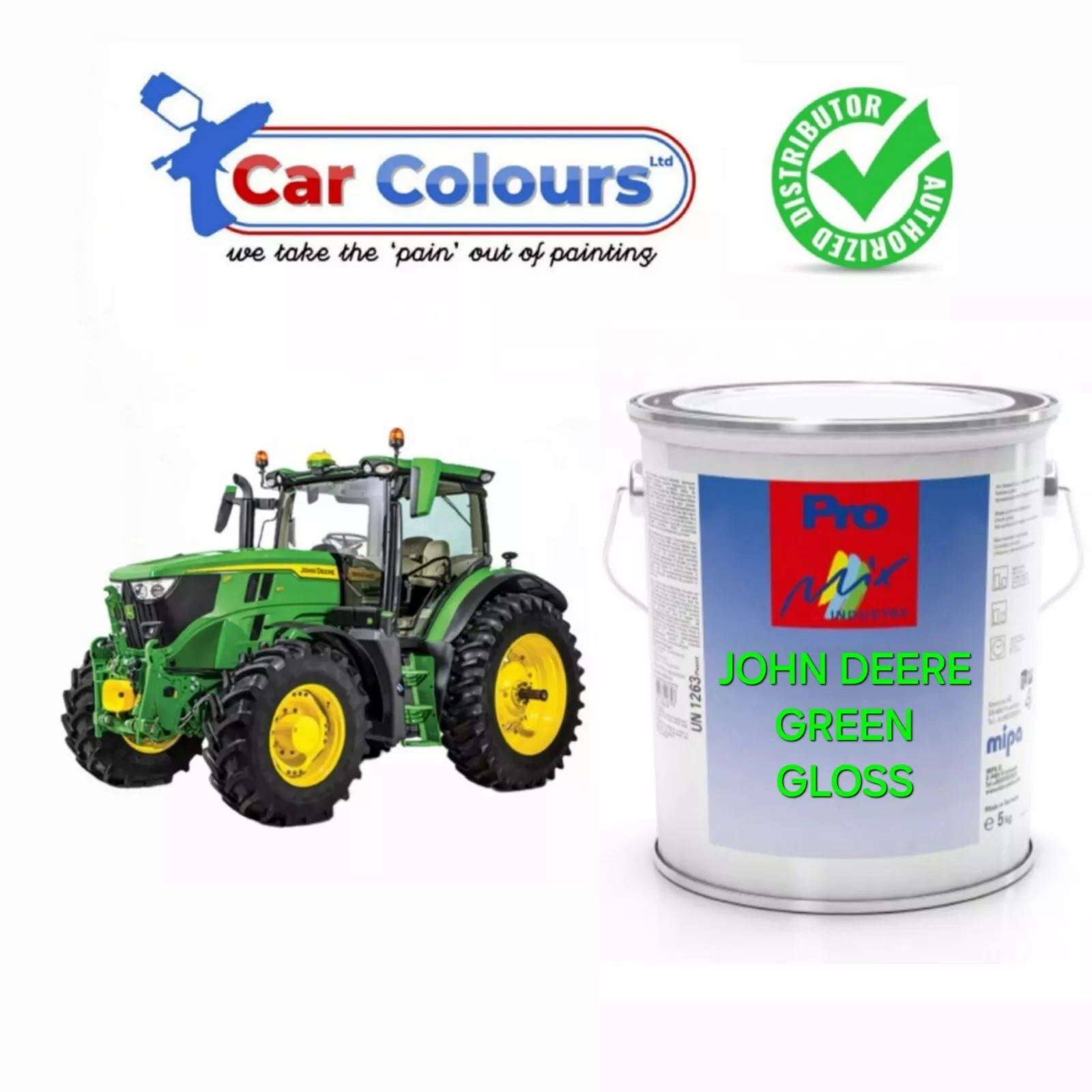John Deere Green 5 Litres 1k Enamel Brushable/Sprayable 1352 Hard Wearing