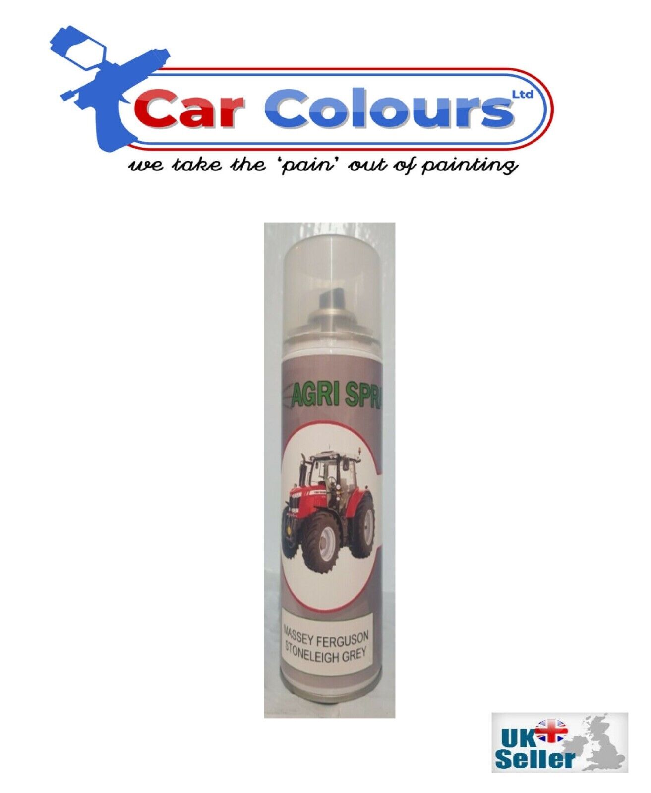 Stoneleigh Grey MF Massey Ferguson Tractor Gloss Spray Aerosol 400ml Grey Fergie TE20 TED20 TEA20
